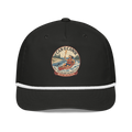 George’s Michigan River Badge Rope Cap in Black and White