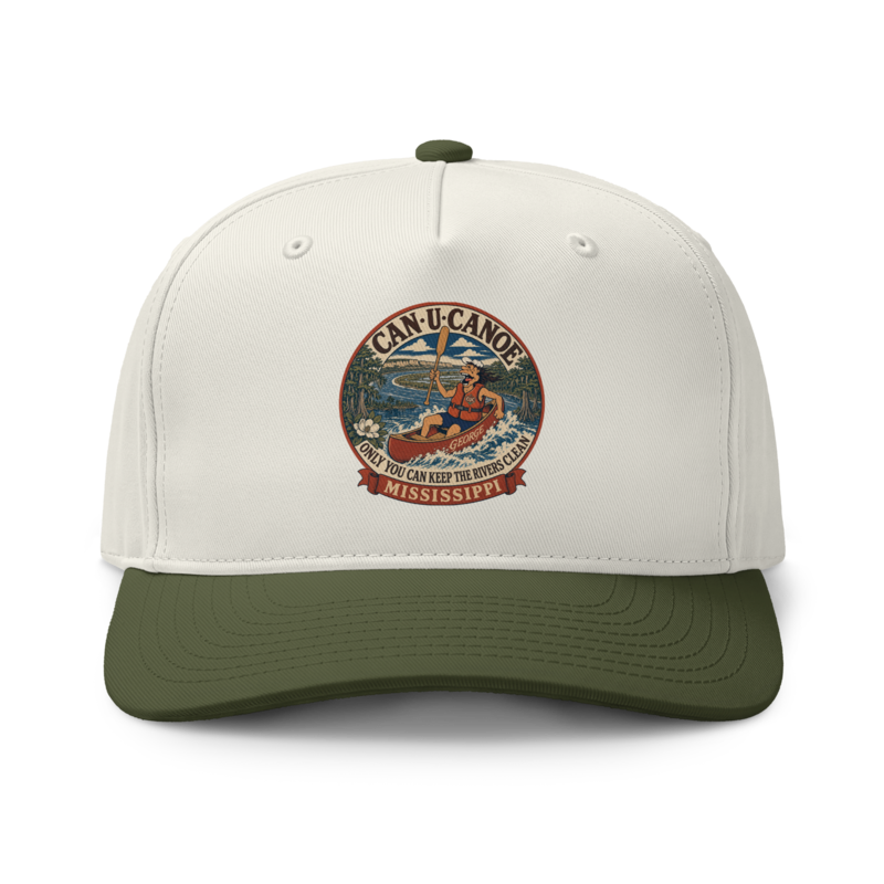 George's Mississippi River Badge two-tone cap — Natural/Army