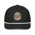 George's Mississippi River Badge golf rope cap — Black/White