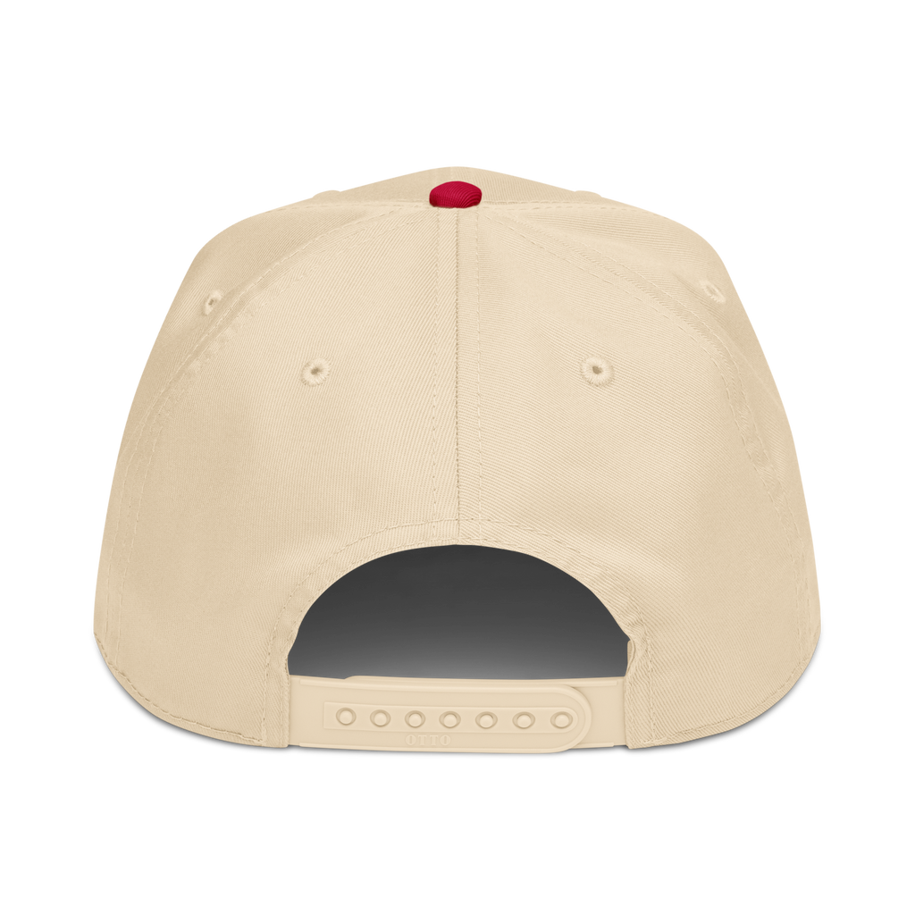 CUC 5‑Panel Cap — George’s Shade Cap | Red/Natural | back | revised approved George placement