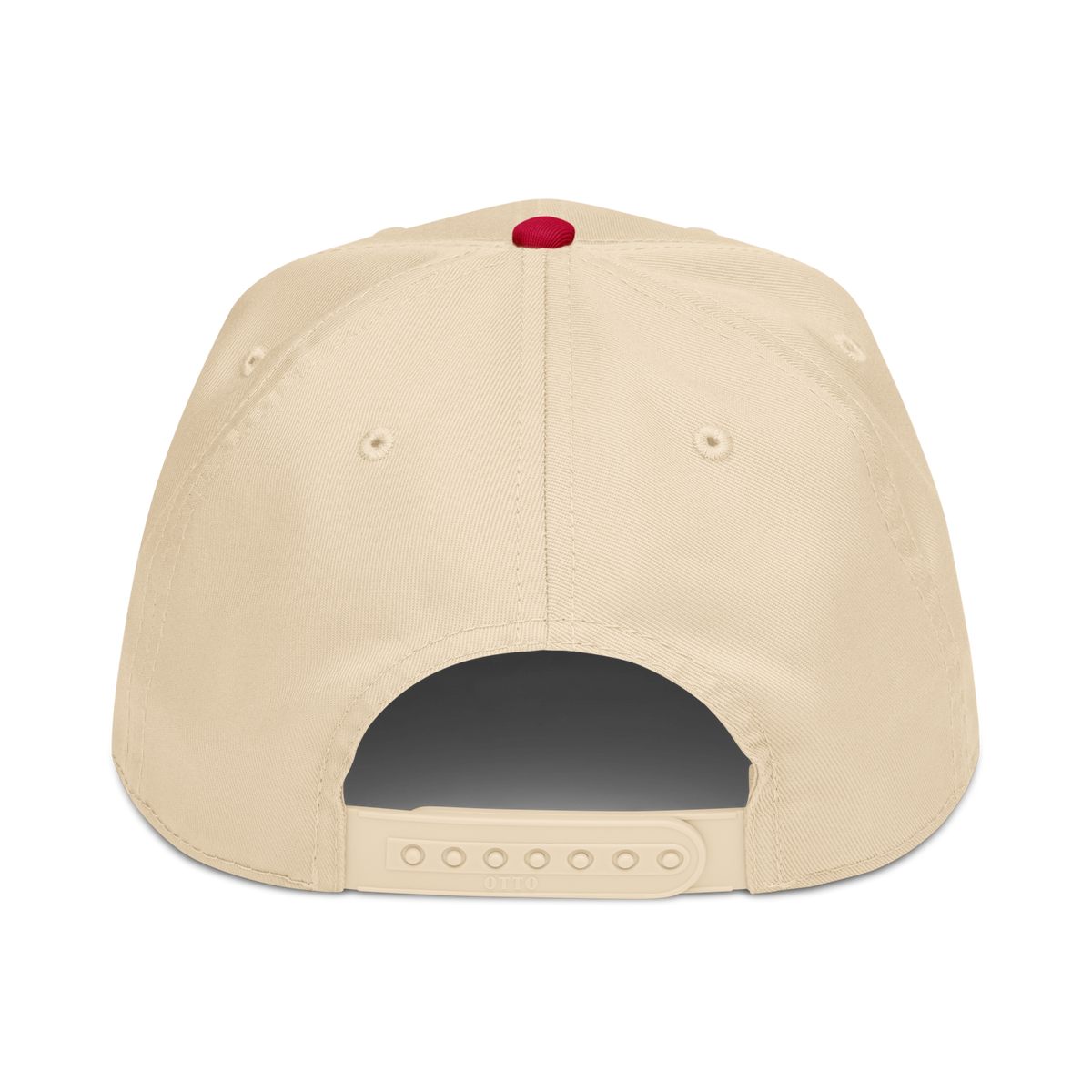 CUC 5‑Panel Cap — George’s Shade Cap | Red/Natural | back | revised approved George placement