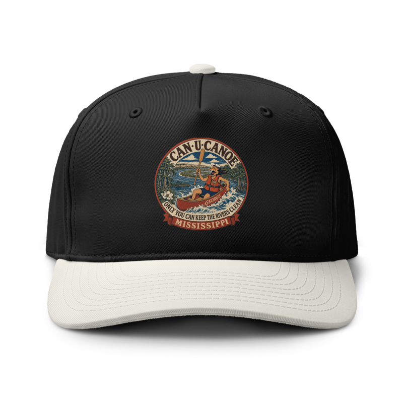 George's Mississippi River Badge two-tone cap — Black/Natural