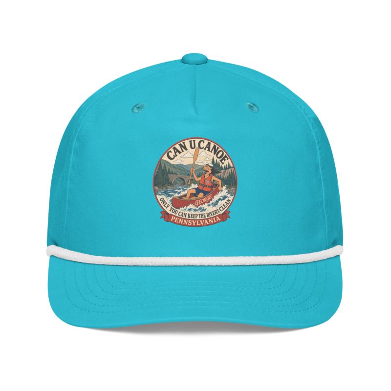 Pennsylvania approved transparent badge | Turquoise/White | Full-color front print