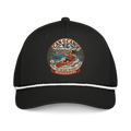 George's Mississippi River Badge five-panel rope cap — Black/White