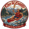 Approved cursive Can U Canoe George badge, unchanged