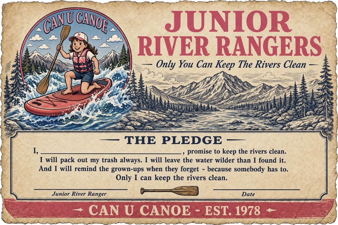 Junior River Rangers Girl Pledge Card | approved September 22 artwork