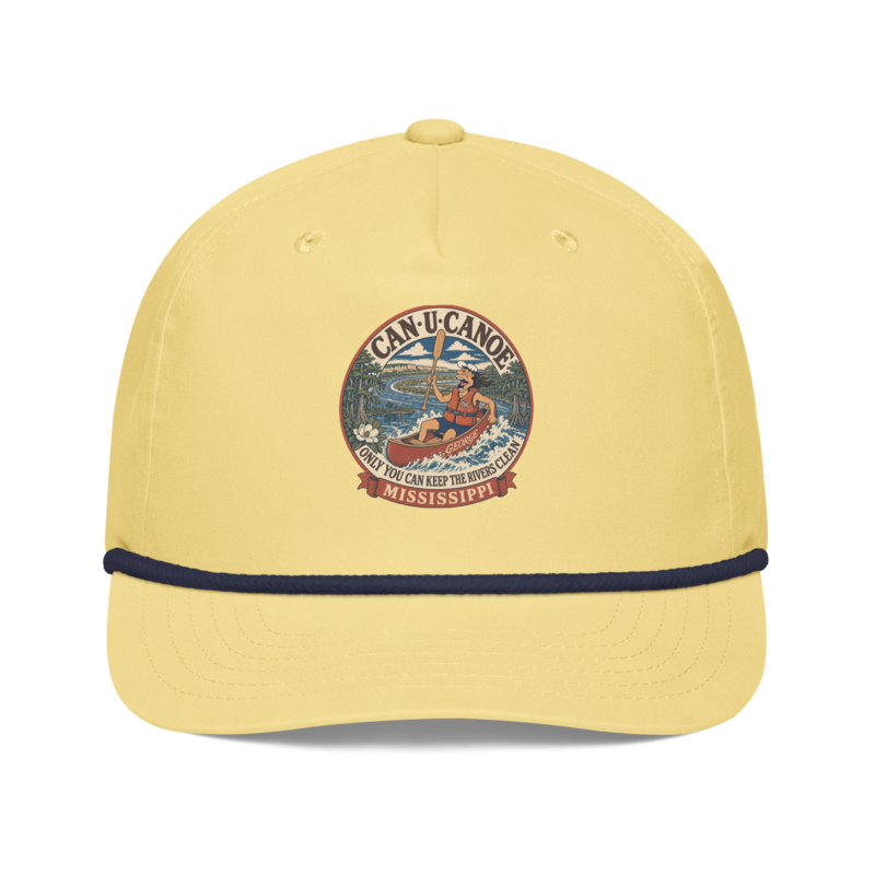 George's Mississippi River Badge golf rope cap — Yellow/Navy