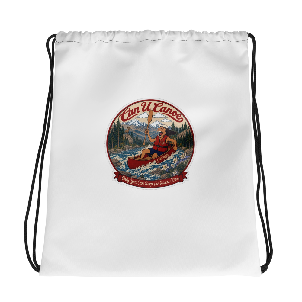 CUC Drawstring Bag — George’s Gear Sack | White | 15″×17″ | default | exact approved George badge