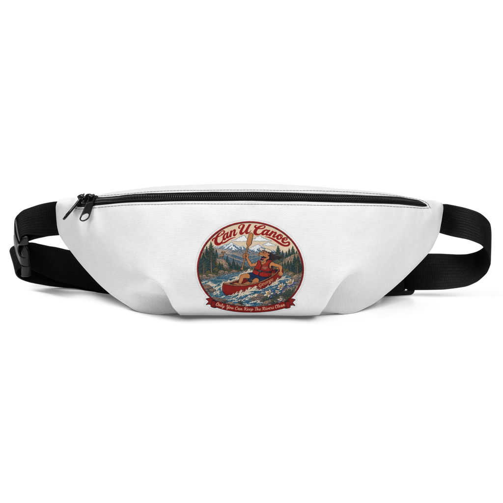 CUC Fanny Pack — George’s Hands‑Free Hauler | White | S/M | front | exact approved George badge