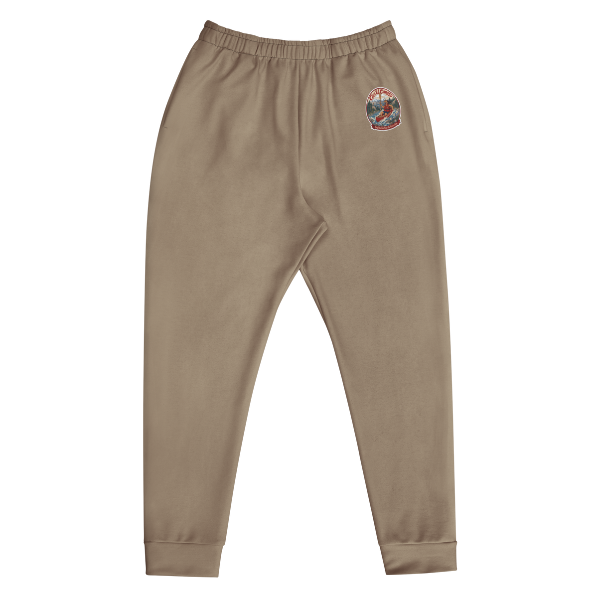 CUC Fleece Joggers — George's Lazy Paddle Pants | Burro | front | high-thigh George and seat slogan