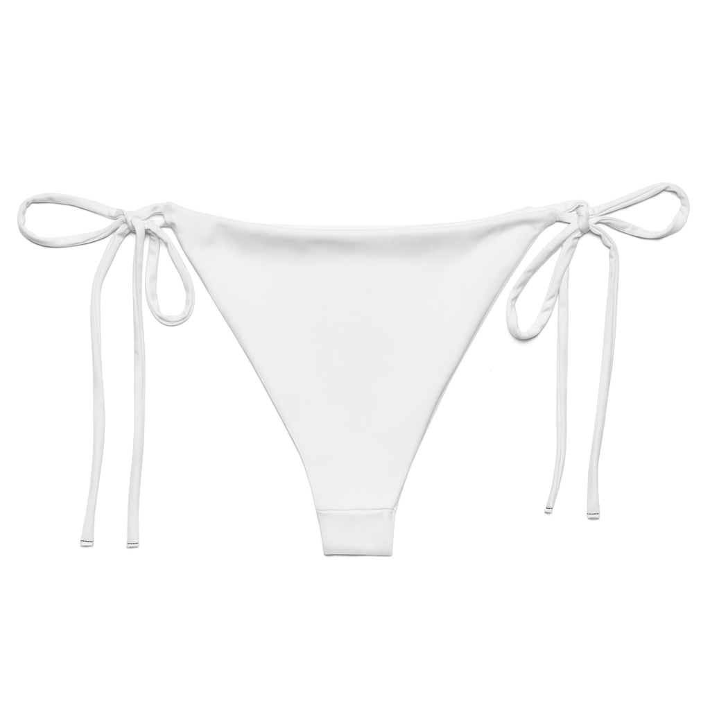 CUC Recycled String Bikini Bottom — George's Shoreline Bottom | White | back | revised approved George placement