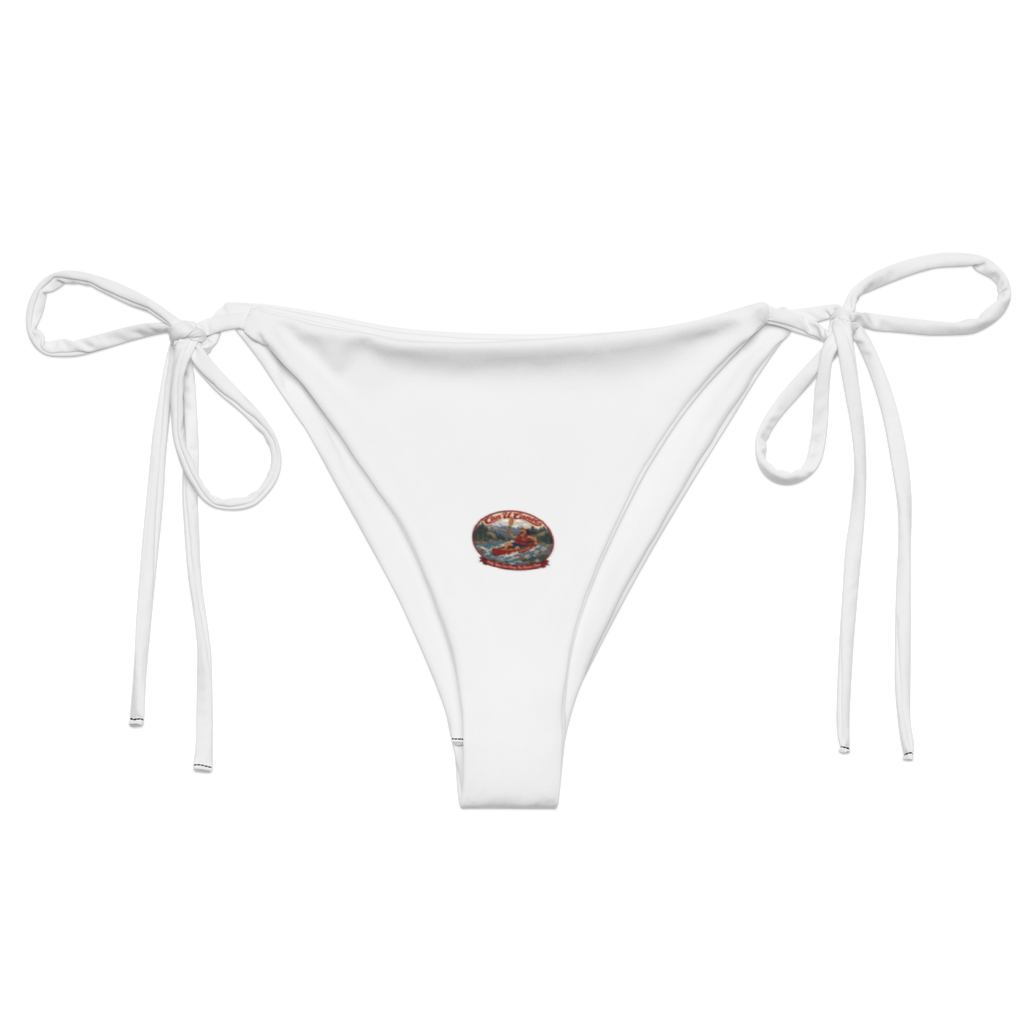 CUC Recycled String Bikini Bottom — George's Shoreline Bottom | White | front | revised approved George placement