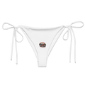 CUC Recycled String Bikini Bottom — George's Shoreline Bottom | White | front | revised approved George placement