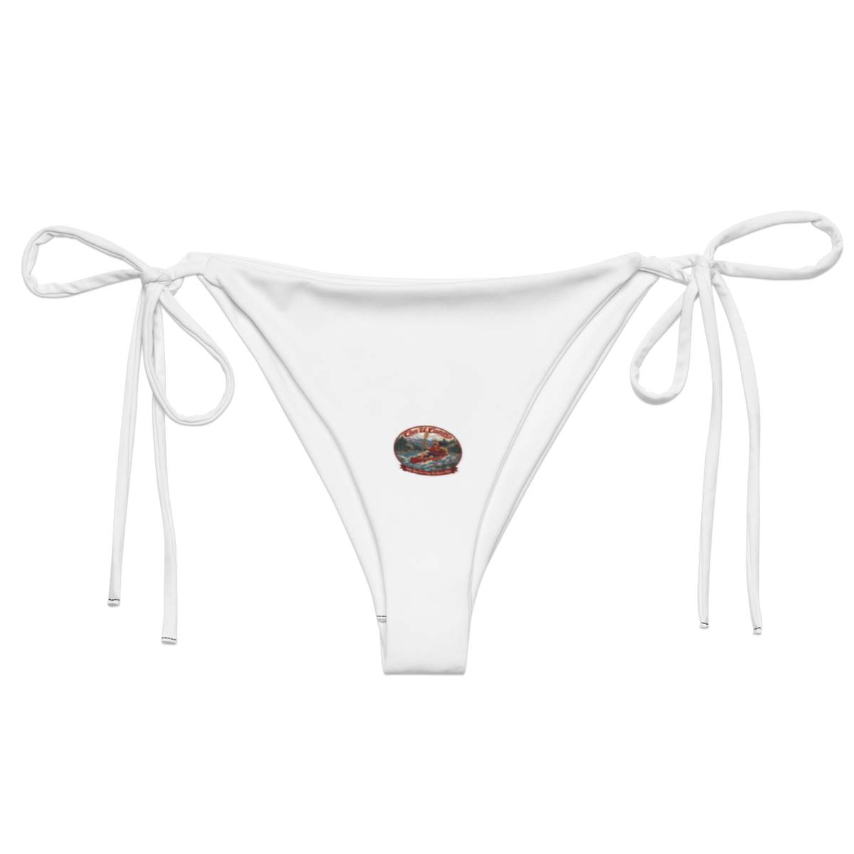 CUC Recycled String Bikini Bottom — George's Shoreline Bottom | White | front | revised approved George placement