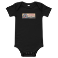 Junior River Rangers Baby Onesie — Pink Canoe Edition | Black | front | newest girl pledge-card artwork