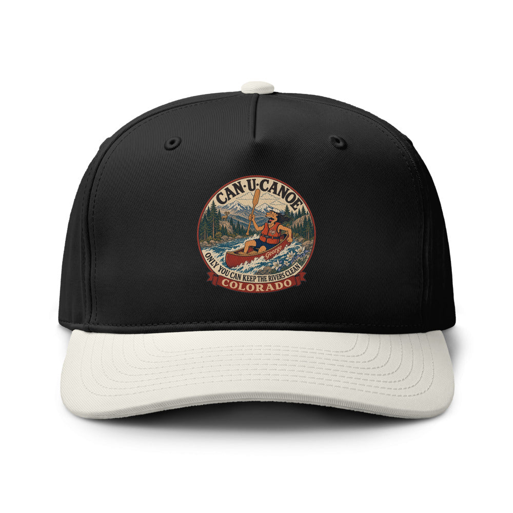 Colorado River Badge two-tone cap in Black and Natural