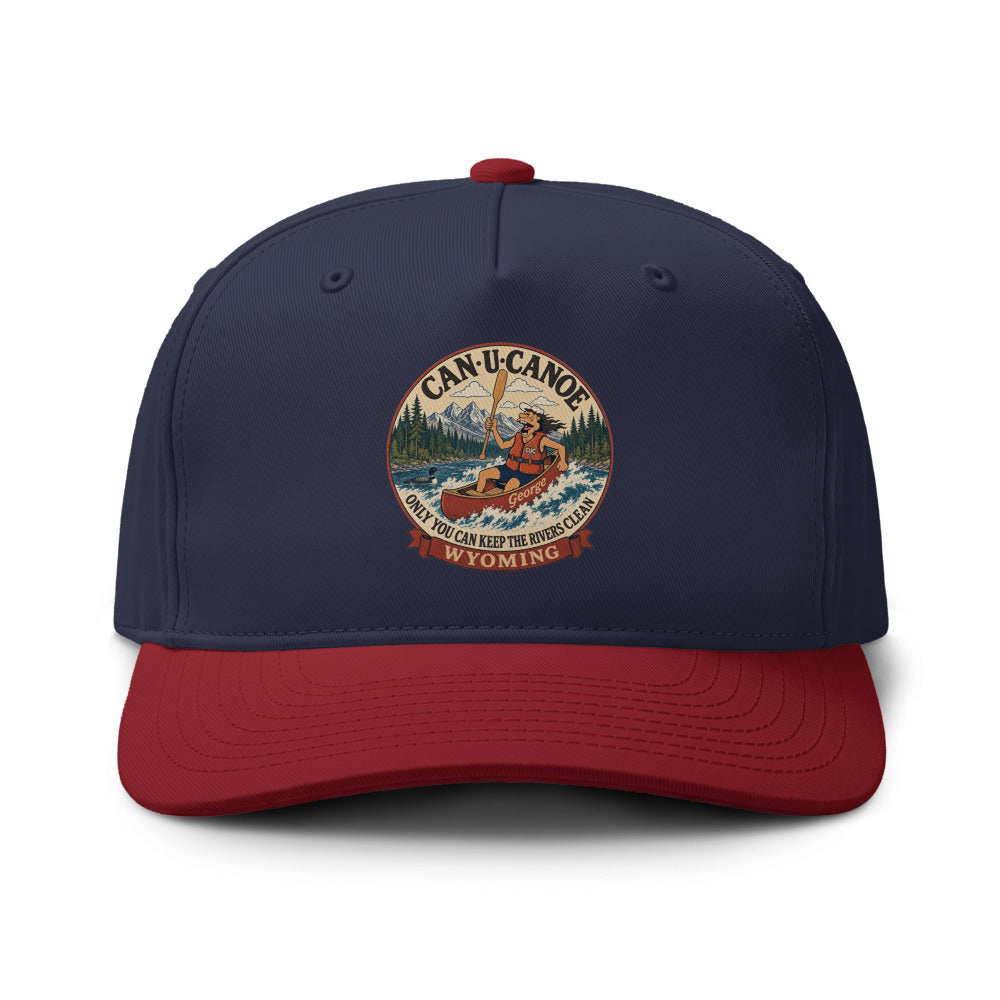 Wyoming River Badge two-tone cap in Midnight and Cardinal
