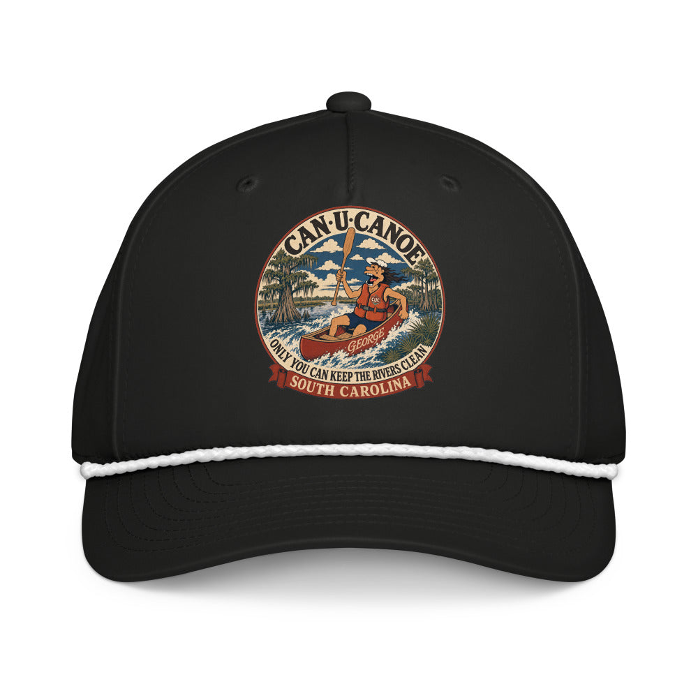 George's South Carolina River Badge five-panel rope cap - Black/White