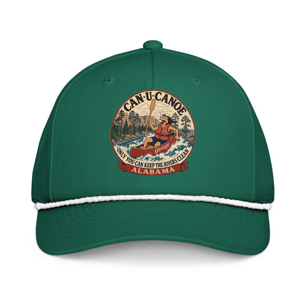 George's Alabama River Badge five-panel rope cap - Kelly/White