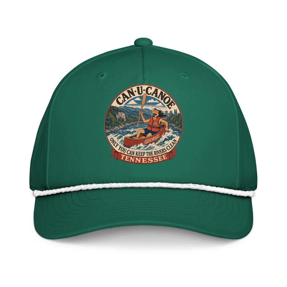 George's Tennessee River Badge five-panel rope cap - Kelly/White