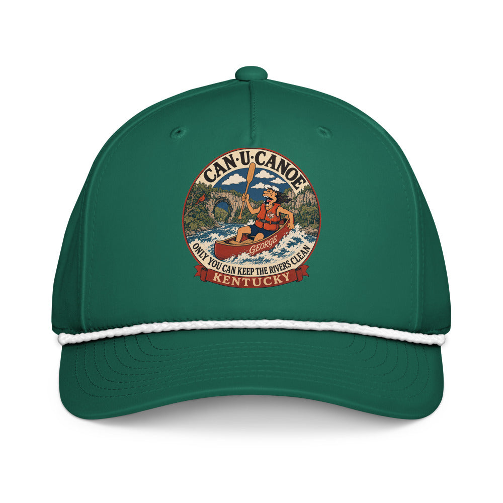 George's Kentucky River Badge five-panel rope cap - Kelly/White