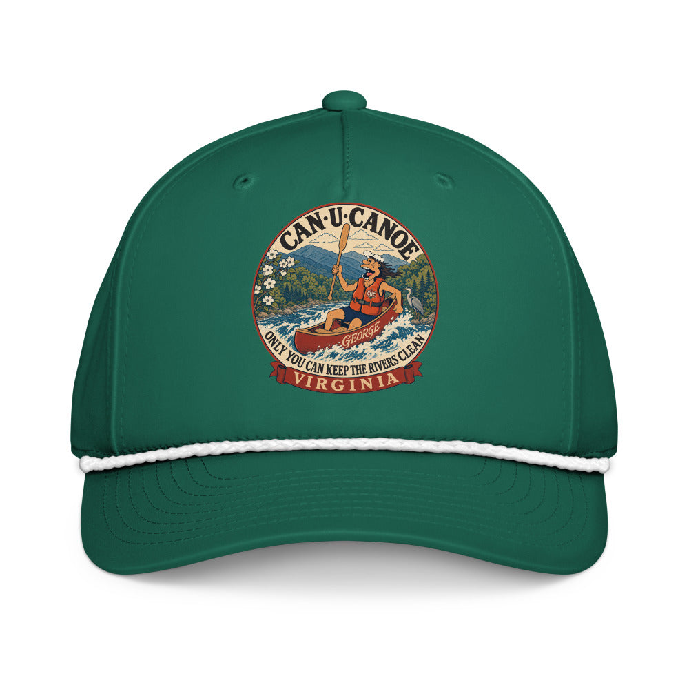 George's Virginia River Badge five-panel rope cap - Kelly/White
