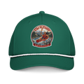 CUC Golf Rope Cap — George’s Fairway Paddler Cap | Kelly/White | One size | front_dtf_hat | exact approved George badge