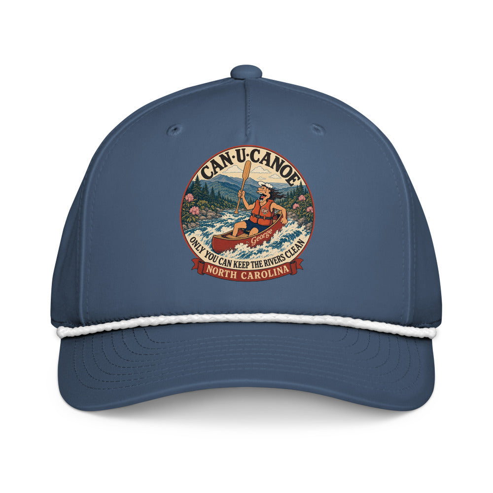 George's North Carolina River Badge five-panel rope cap - Light Blue/White