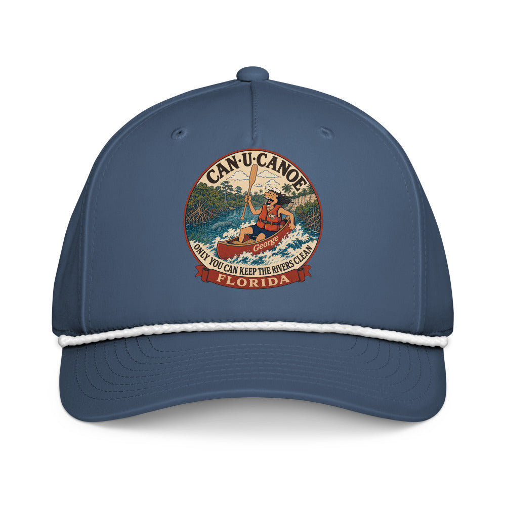George's Florida River Badge five-panel rope cap - Light Blue/White