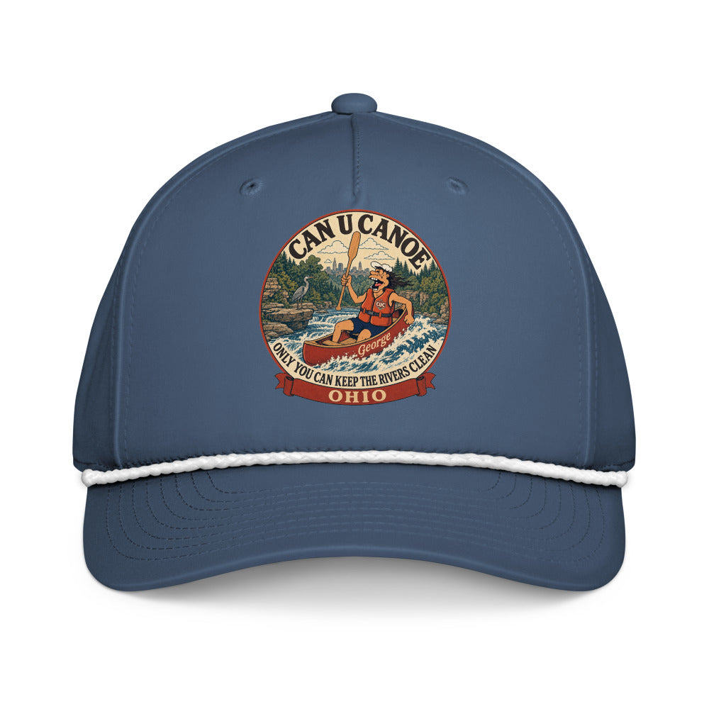 George's Ohio River Badge five-panel rope cap - Light Blue/White