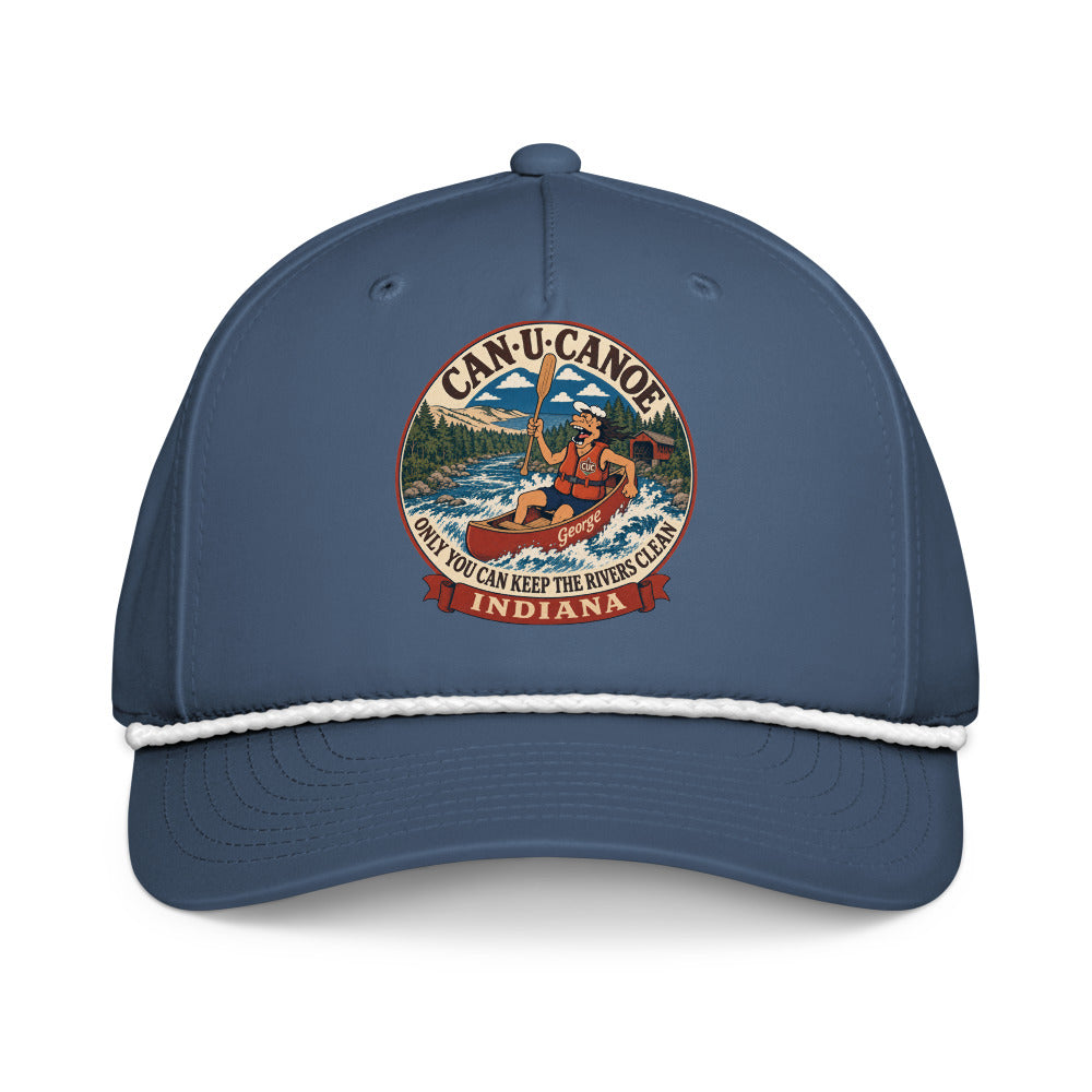 George's Indiana River Badge five-panel rope cap - Light Blue/White