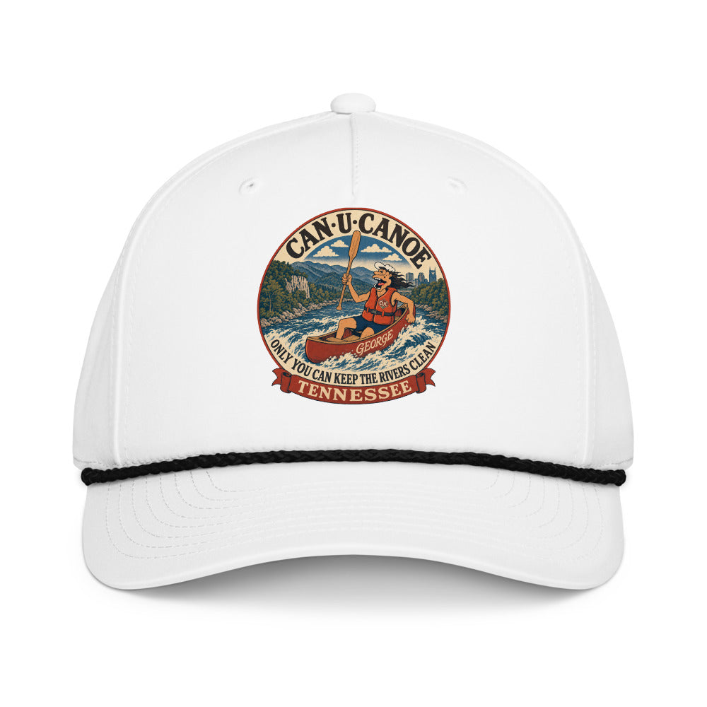George's Tennessee River Badge five-panel rope cap - White/Black