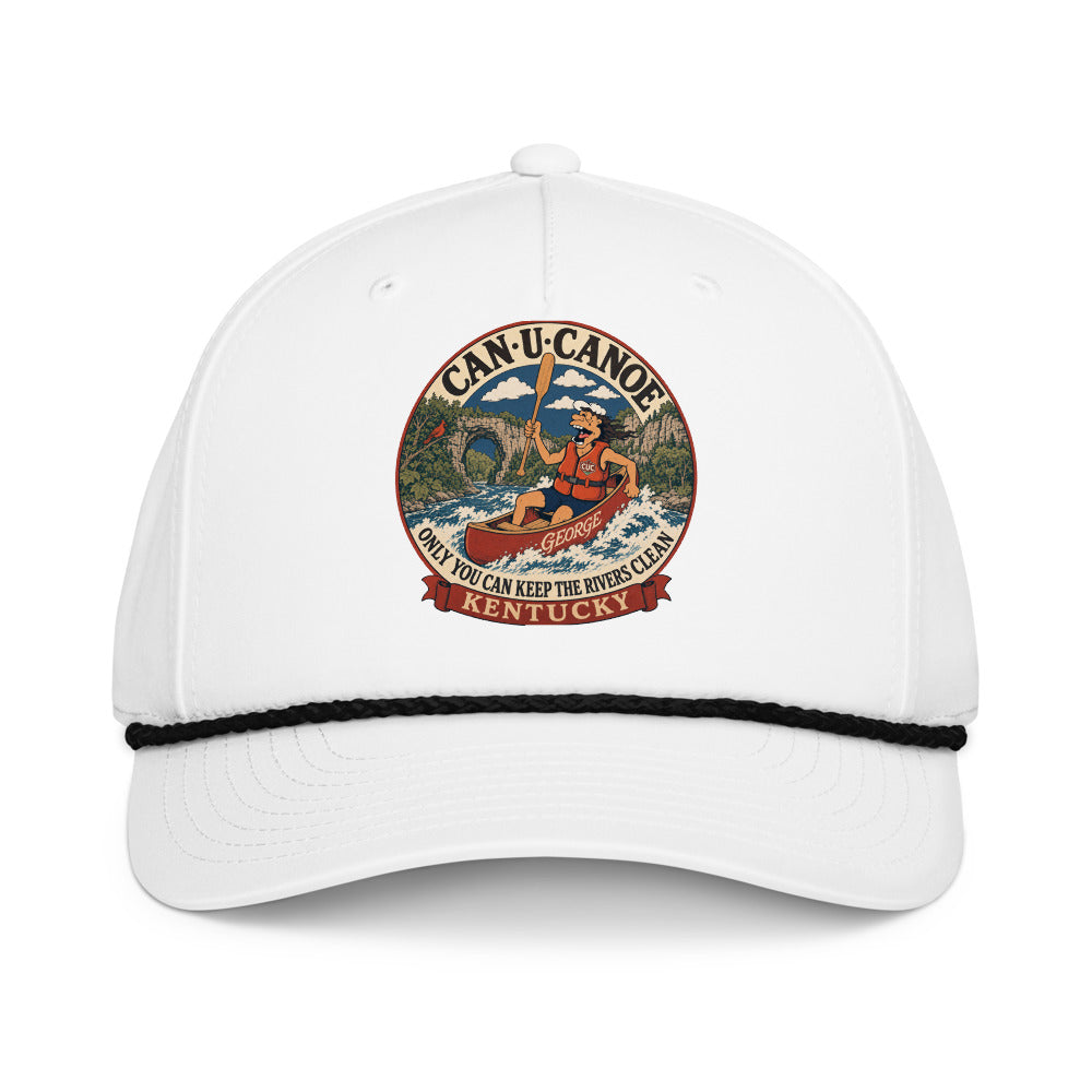 George's Kentucky River Badge five-panel rope cap - White/Black