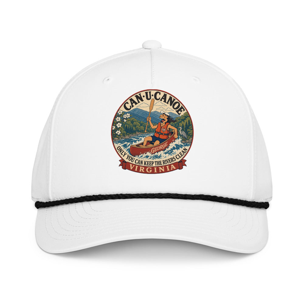 George's Virginia River Badge five-panel rope cap - White/Black