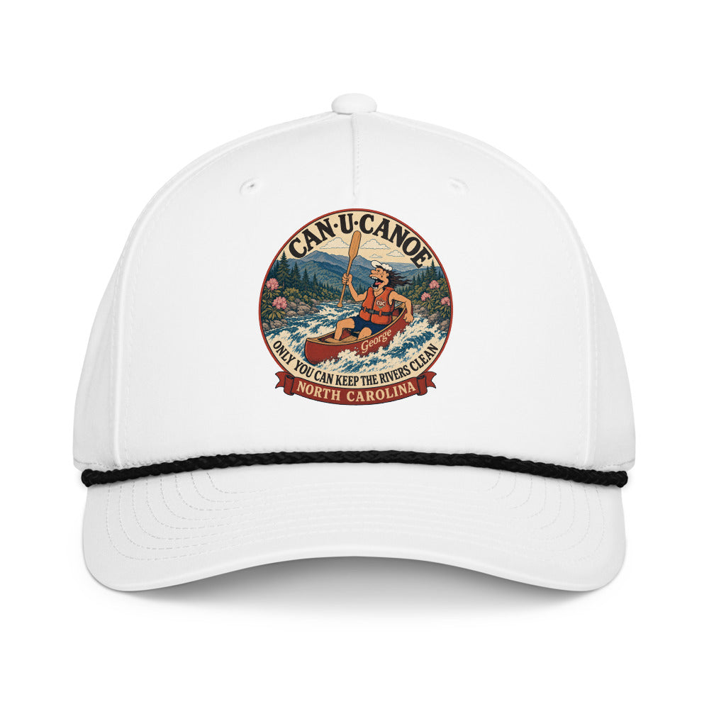 George's North Carolina River Badge five-panel rope cap - White/Black