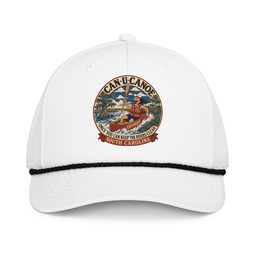 George's South Carolina River Badge five-panel rope cap - White/Black