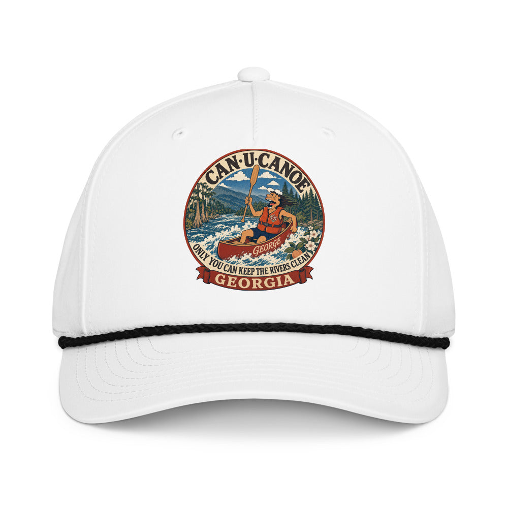 George's Georgia River Badge five-panel rope cap - White/Black