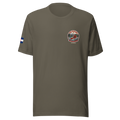 Colorado Army tee - approved lowered left-chest cursive George and Colorado flag sleeve