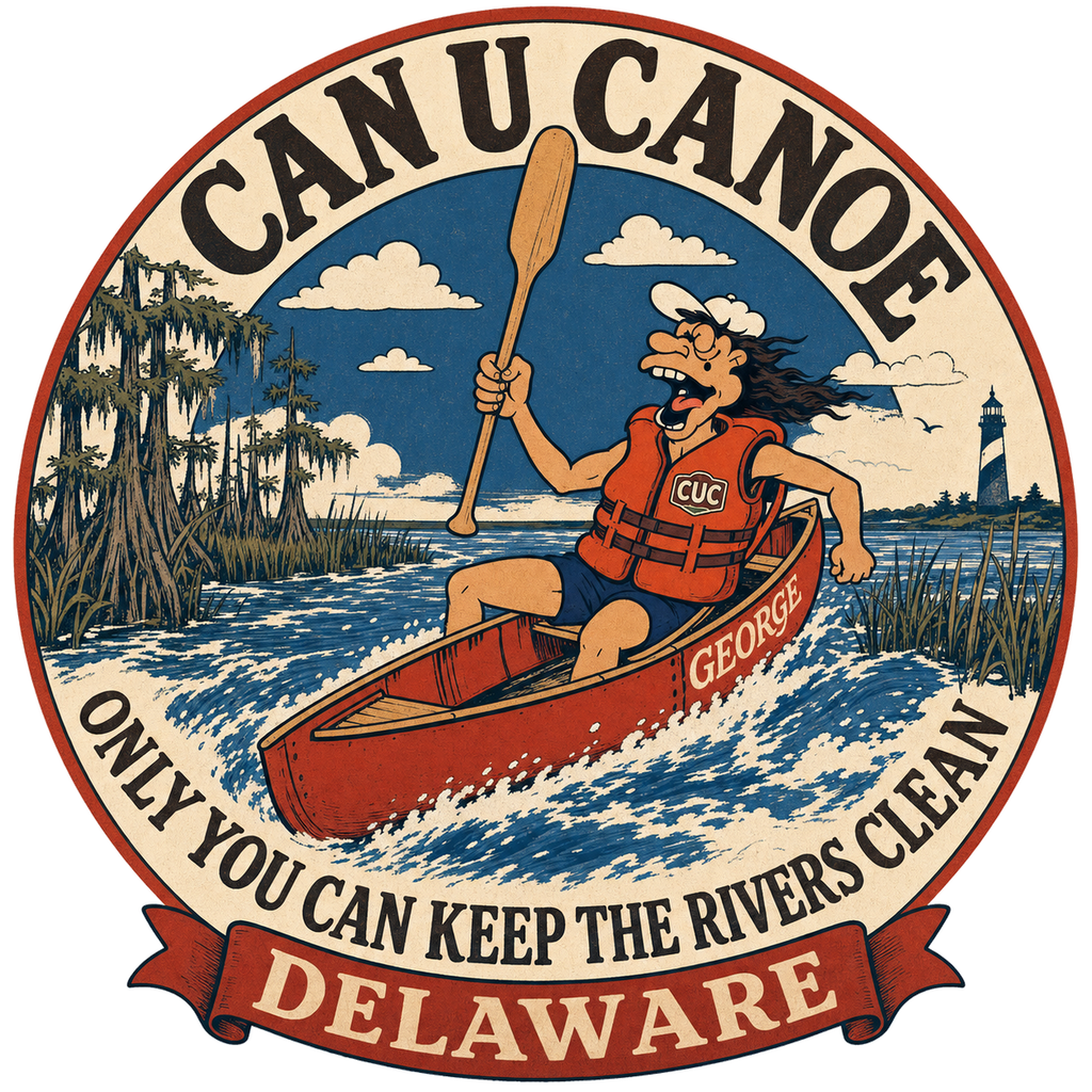 CAN U CANOE Delaware river badge artwork
