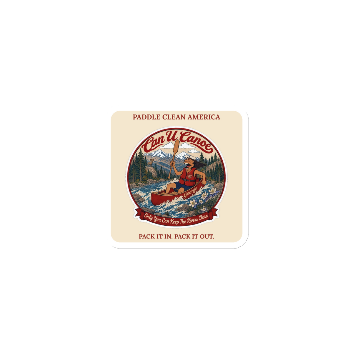 CUC Magnet — George’s Dockside Magnet | White | 3″×3″ | approved George campaign artwork