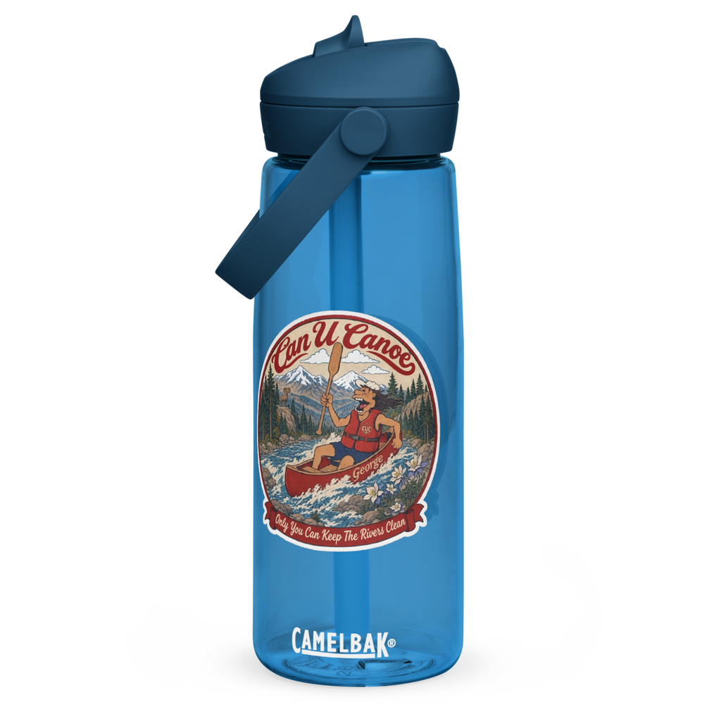 CUC Flip Straw Water Bottle (premium) — George’s Pro Bottle | Oxford Blue | 25 oz | default | exact approved George badge