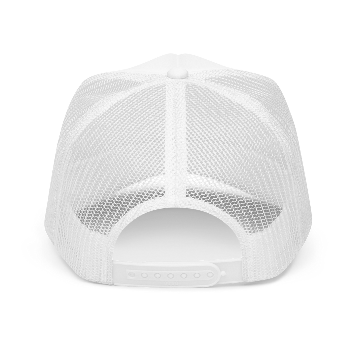 CUC Foam Trucker Hat — George’s Cab View | White | back | newest boy pledge-card artwork