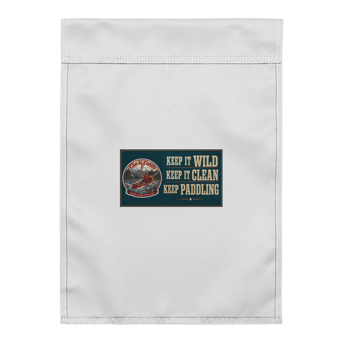 CUC Garden Flag — George’s Yard Flag | White | back | revised approved George placement
