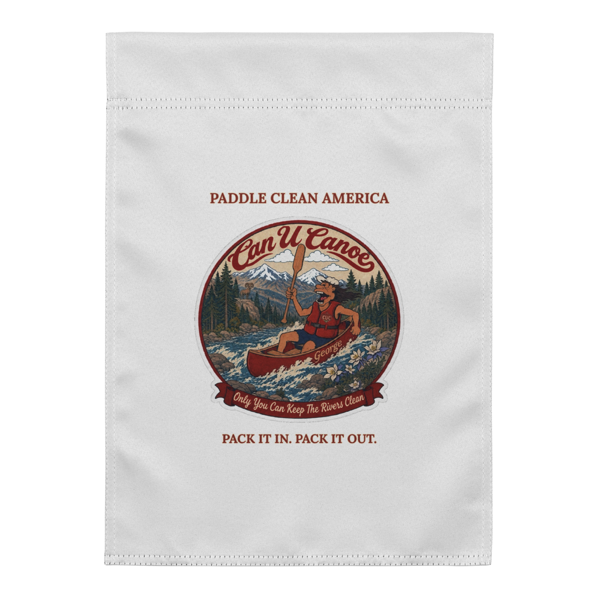 CUC Garden Flag — George’s Yard Flag | White | front | revised approved George placement