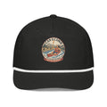 George’s South Dakota River Badge Rope Cap in Black and White