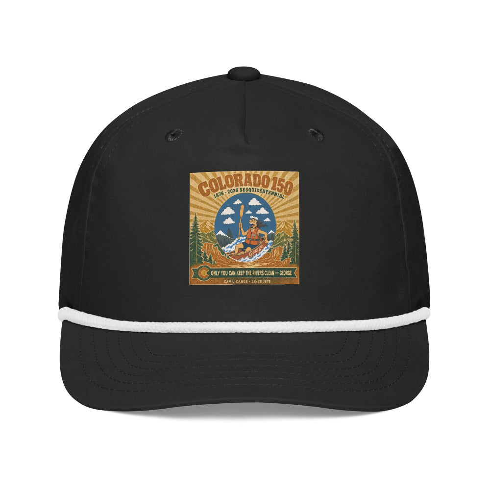 Colorado 150 cap, black and white, exact approved complete-sunburst artwork