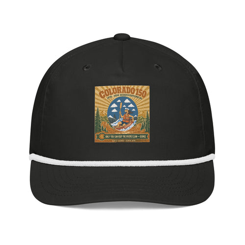 Colorado 150 cap, black and white, exact approved complete-sunburst artwork