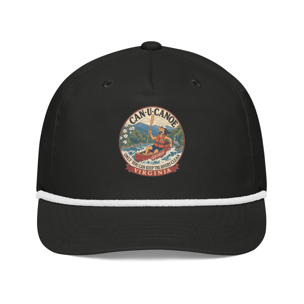 George's Virginia River Badge golf rope cap - Black/White