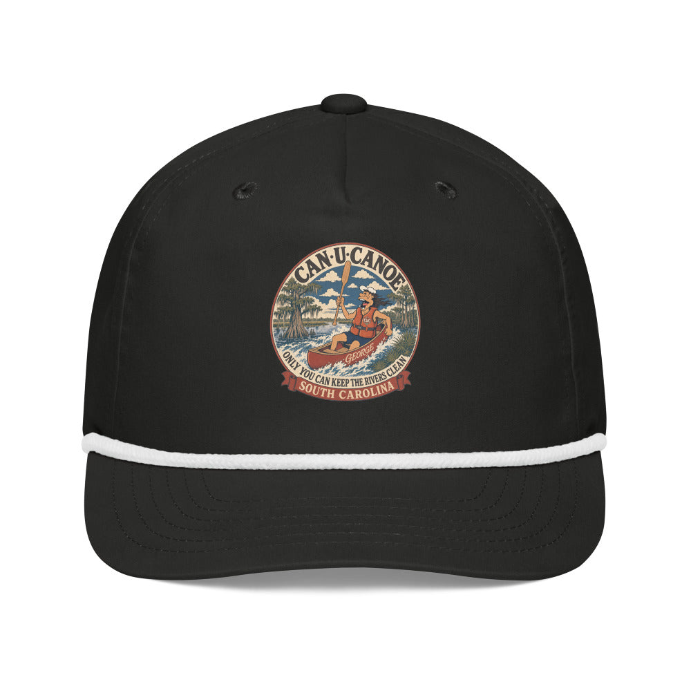 George's South Carolina River Badge golf rope cap - Black/White