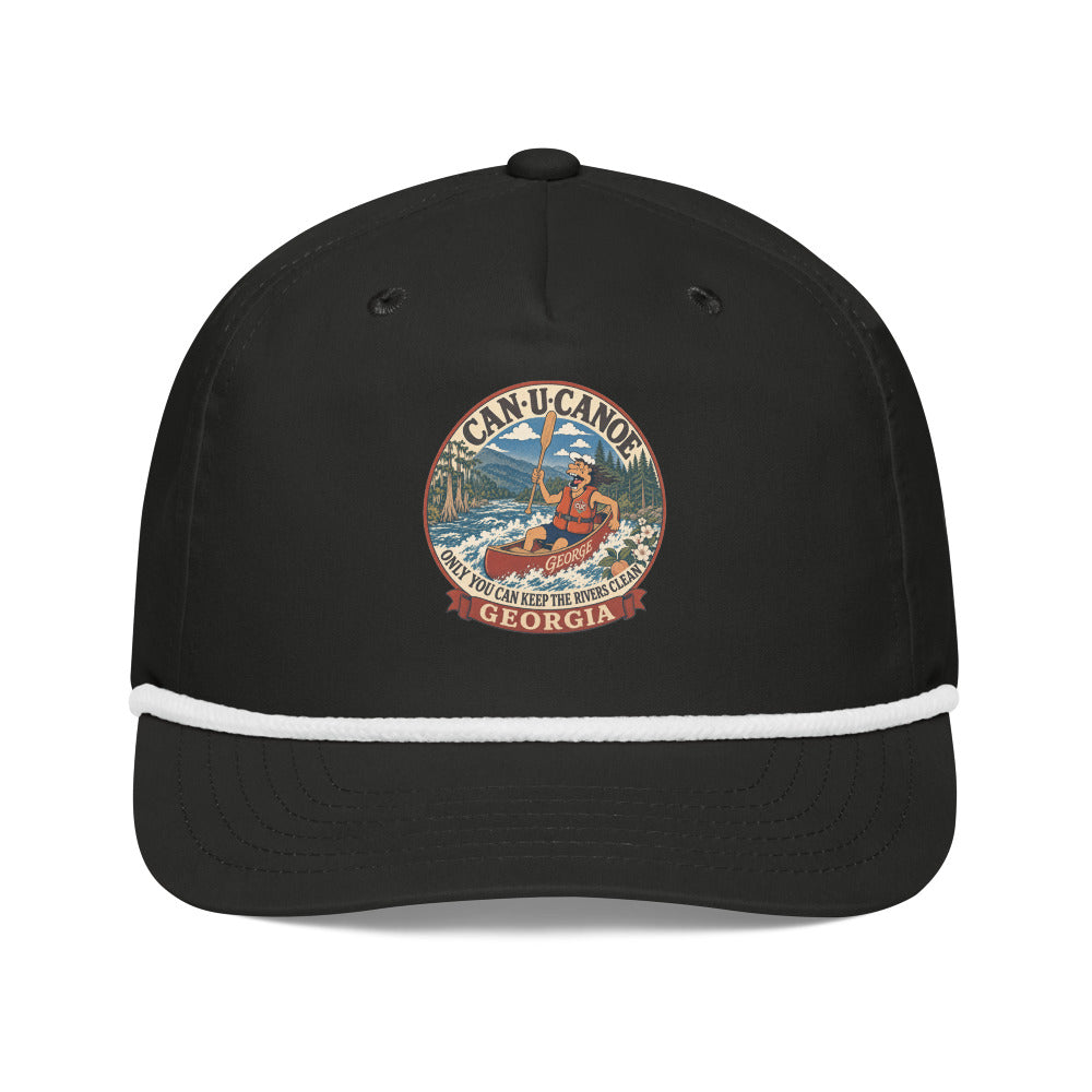 George's Georgia River Badge golf rope cap - Black/White